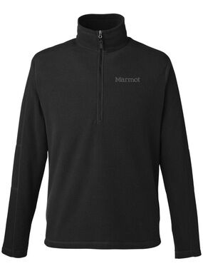 Marmot Black Quarter-Zip Fleece Pullover – Size L (PTP 25”)